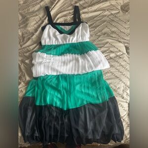 Banana Republic Black, Green and White Dress